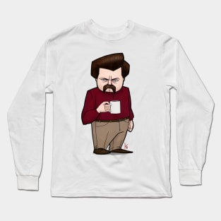 Ron Swanson Parks and Recreation Long Sleeve T-Shirt